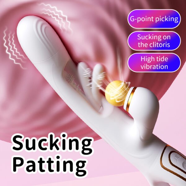 Hollow tongue slapping and sucking massager