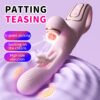 Hollow tongue slapping and sucking massager