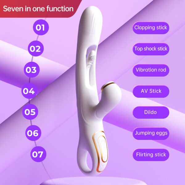 Hollow tongue slapping and sucking massager